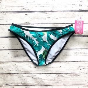 NWT Hula Honey Leafy Print Bikini Bottoms